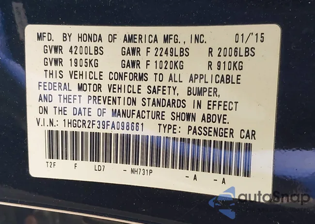 1HGCR2F39FA098661: 43113293