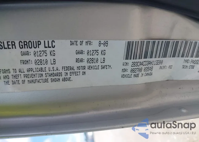 2B3CA4CD3AH113200: 43113306