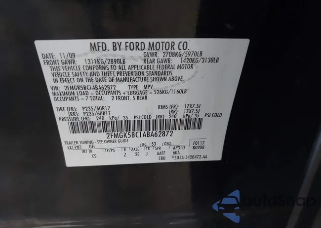 2FMGK5BC1ABA62872: 43113313