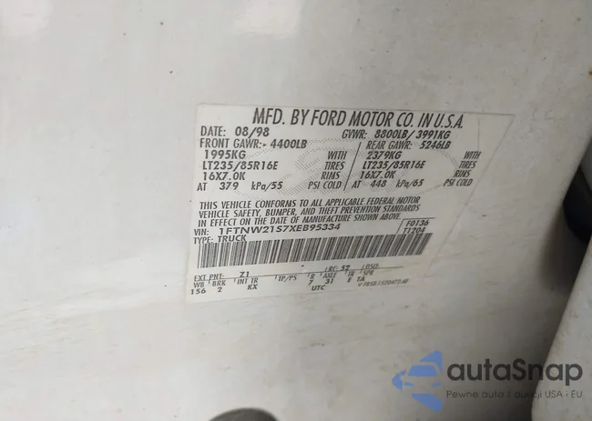 1FTNW21S7XEB95334: 43113361