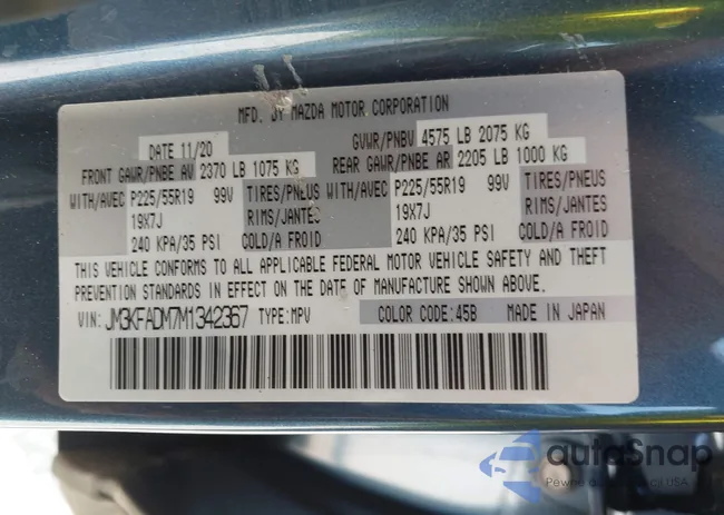 JM3KFADM7M1342367: 43113367