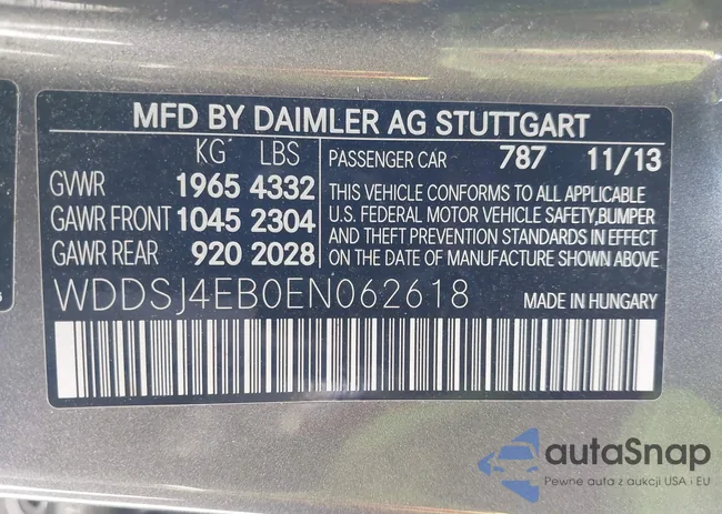 WDDSJ4EB0EN062618: 43113381