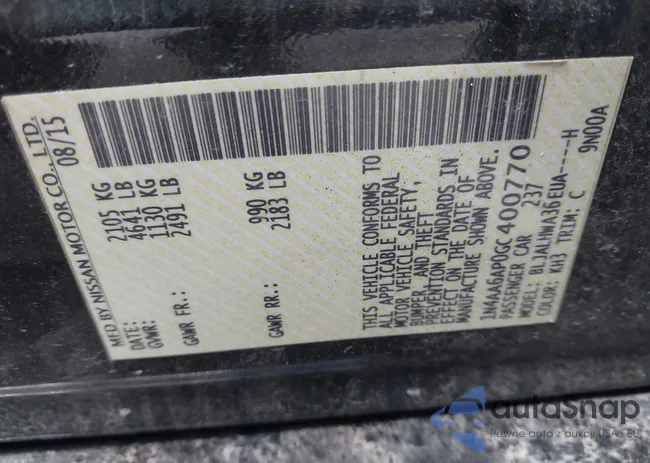 1N4AA6AP0GC400770: 43113471