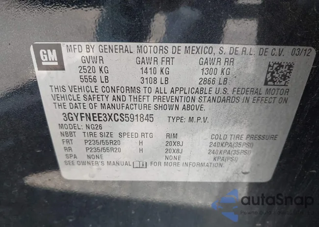 3GYFNEE3XCS591845: 43113525