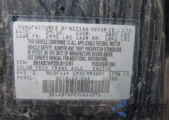 3N1AB7AP2DL611291: 43113564