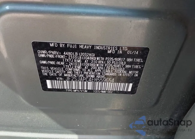 JF2SJAPC4EH559654: 43113643