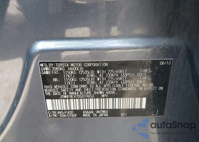 JTMRFREV7D5019653: 43113644