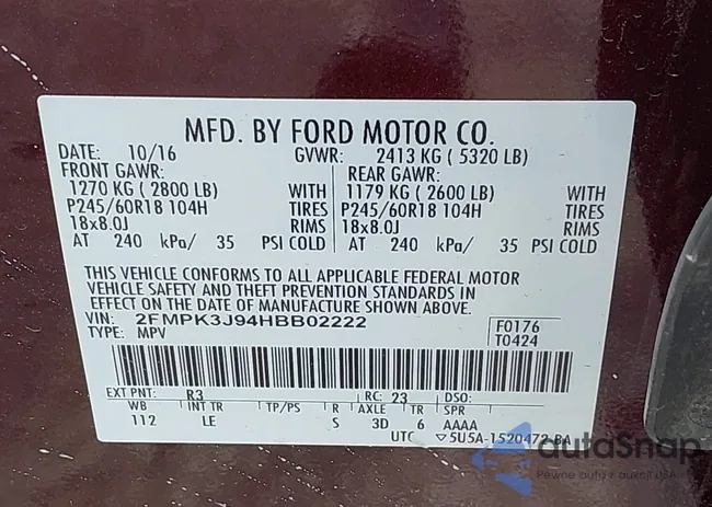 2FMPK3J94HBB02222: 43112698