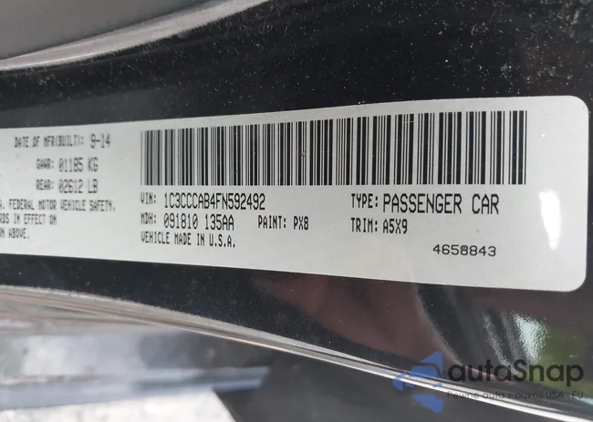 1C3CCCAB4FN592492: 43112767