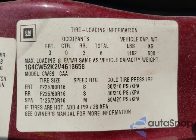 1G4CW52K2V4613658: 43112803