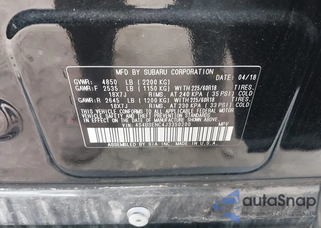 4S4BSENC4J3350200: 43112805