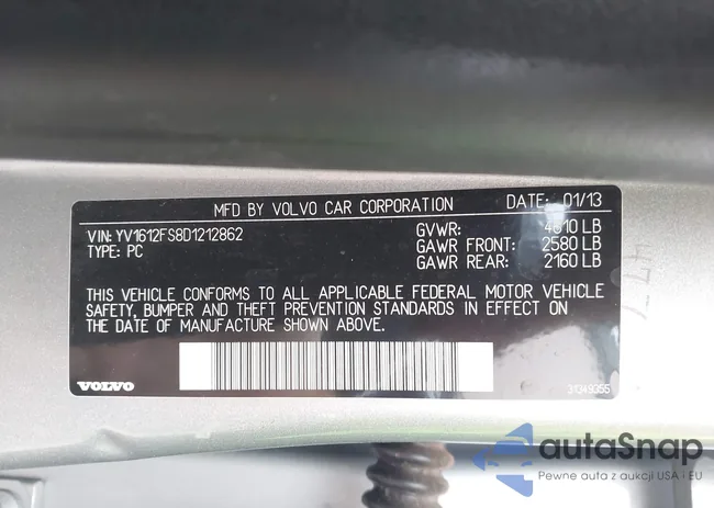 YV1612FS8D1212862: 43112996