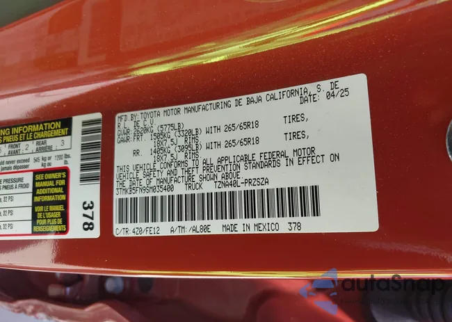 3TMKB5FN9SM035400: 43113013