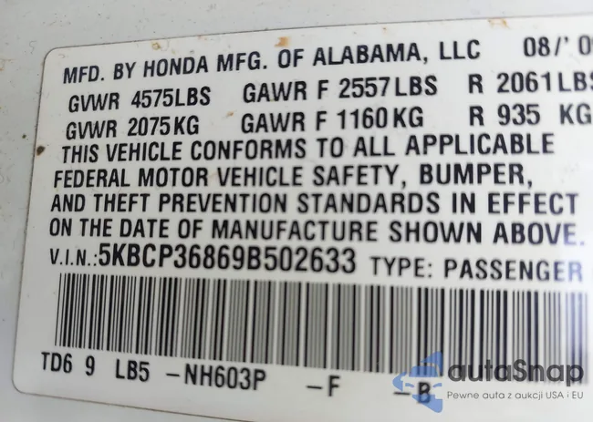 5KBCP36869B502633: 43113015