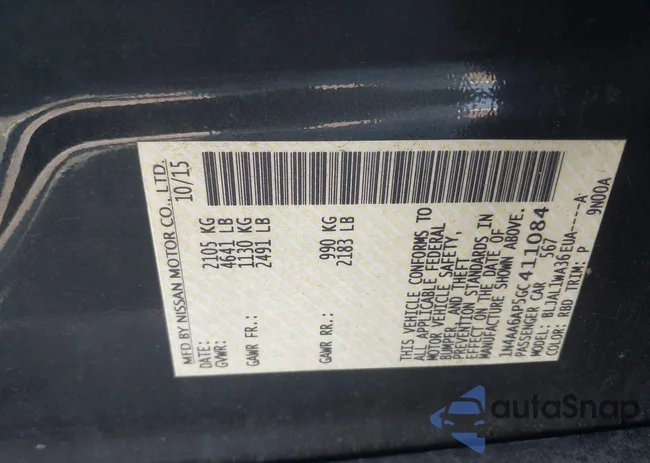 1N4AA6AP5GC411084: 43114227