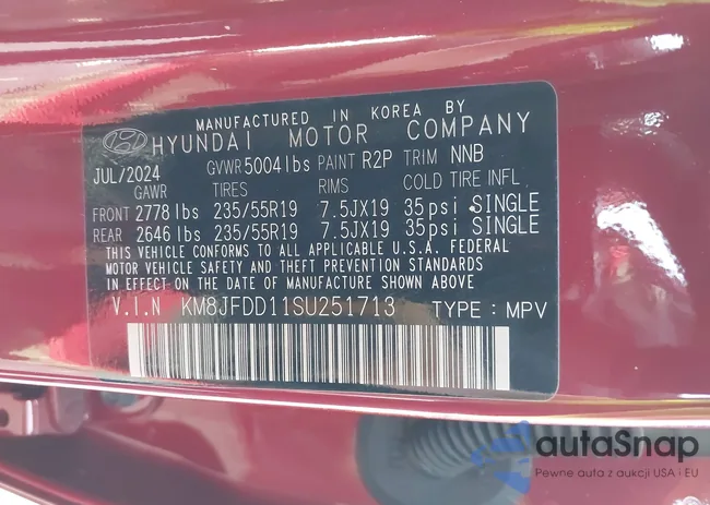 KM8JFDD11SU251713: 43114246