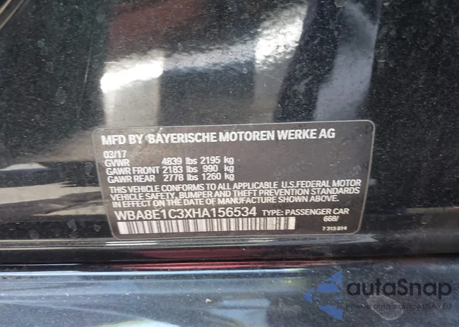 WBA8E1C3XHA156534: 43114359