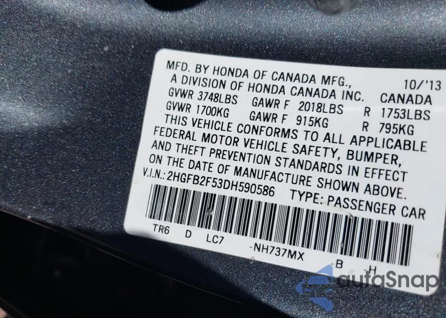 2HGFB2F53DH590586: 43114362