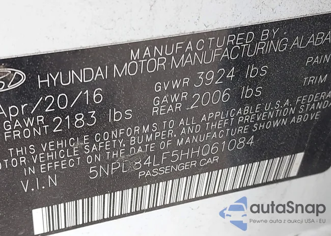 5NPD84LF5HH061084: 43114457