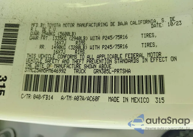 3TMCZ5AN5PM646992: 43114480