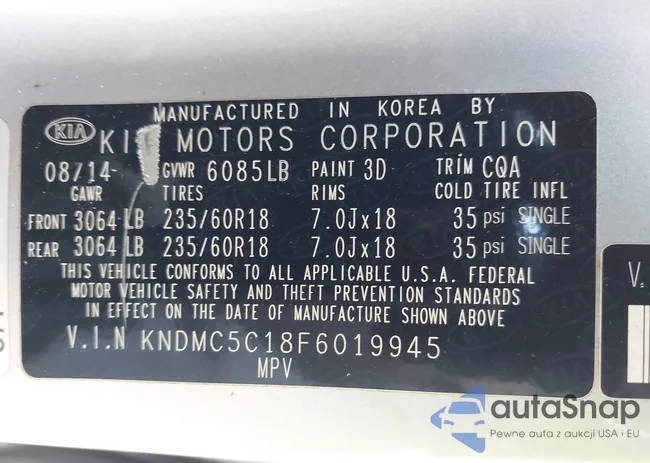 KNDMC5C18F6019945: 43114540
