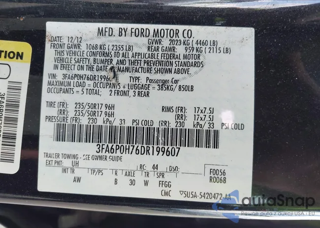 3FA6P0H76DR199607: 43114546