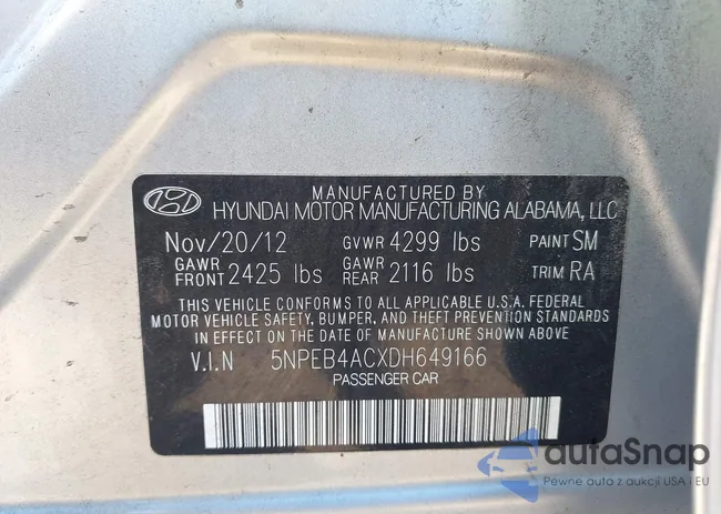 5NPEB4ACXDH649166: 43114569