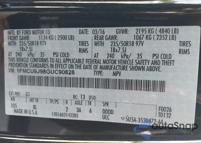 1FMCU9J98GUC90828: 43114611