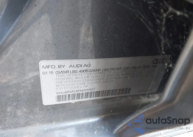 WAUBFAFLXFN029707: 43114640