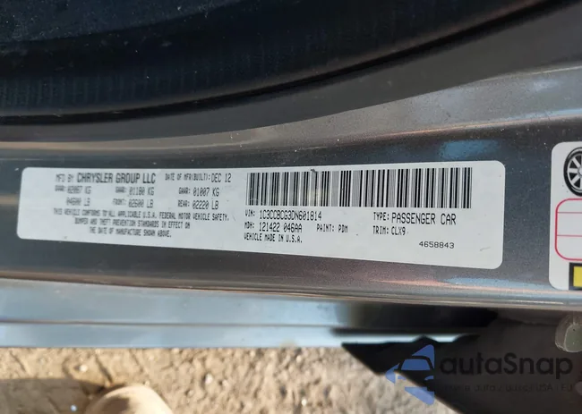 1C3CCBCG3DN601814: 43113792