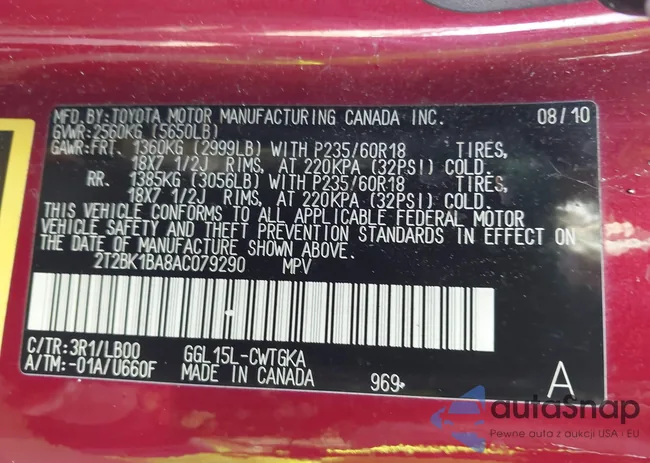 2T2BK1BA8AC079290: 43113831