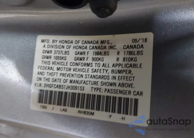 2HGFC4B51JH309153: 43113855