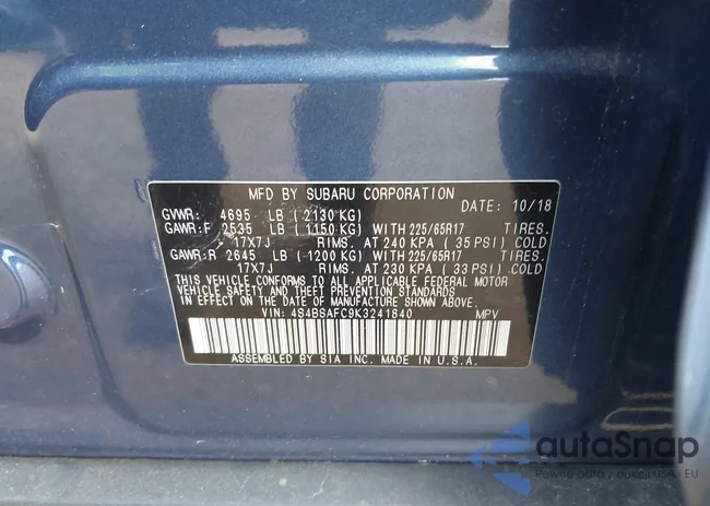 4S4BSAFC9K3241840: 43113857