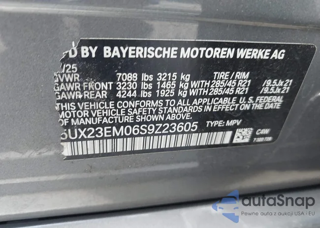 5UX23EM06S9Z23605: 43113872