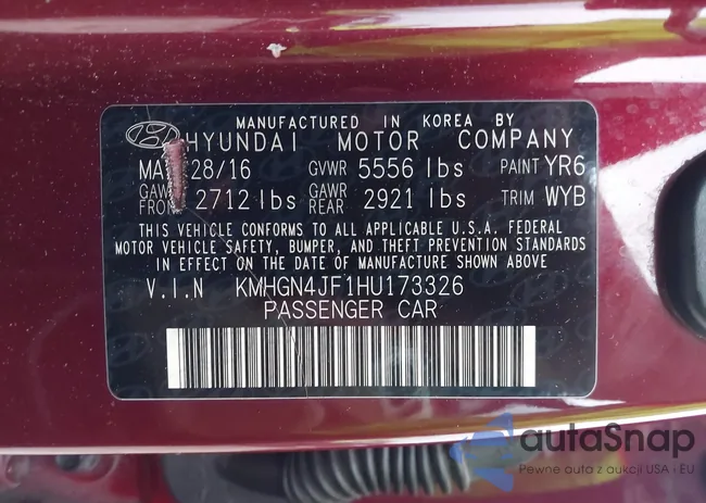 KMHGN4JF1HU173326: 43113887