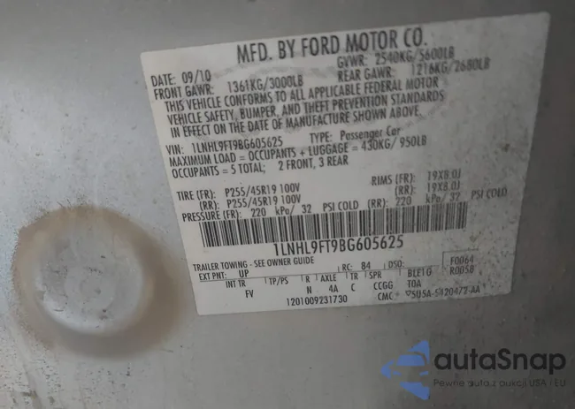 1LNHL9FT9BG605625: 43113991