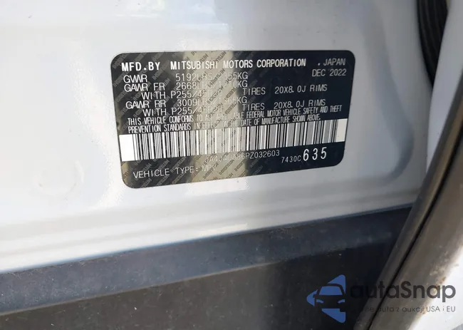 JA4J4UA86PZ032603: 43115149