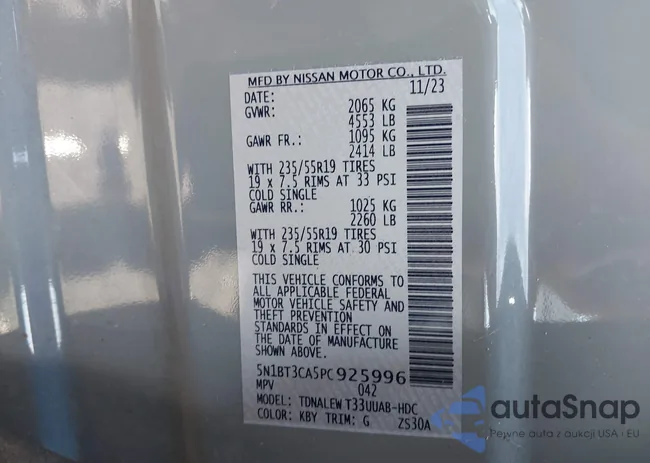 5N1BT3CA5PC925996: 43115495