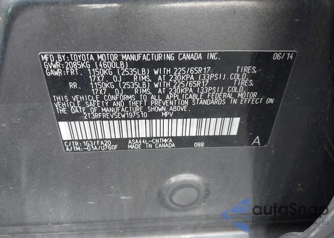 2T3RFREV5EW197510: 43115496