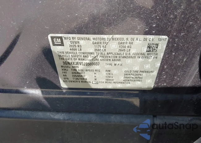 3GNAXJEV0JS569037: 43115588