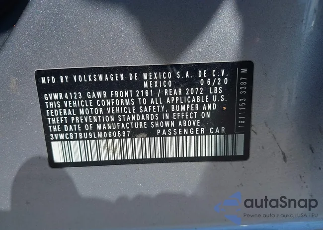 3VWCB7BU9LM060597: 43115608