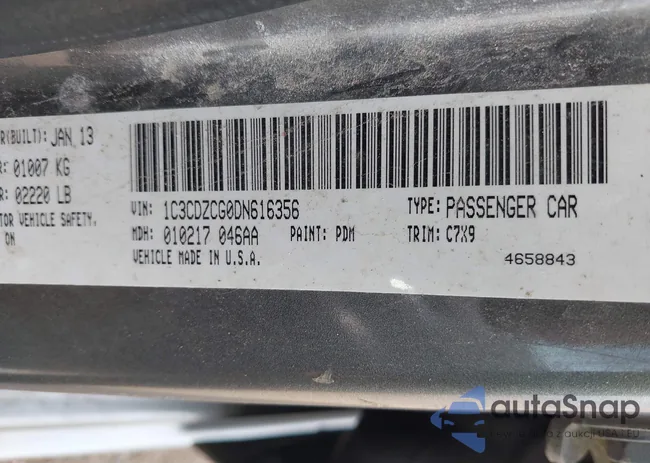 1C3CDZCG0DN616356: 43114692