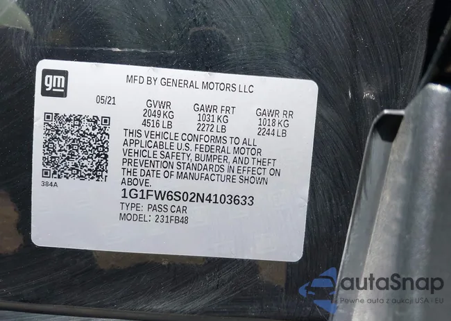 1G1FW6S02N4103633: 43114699