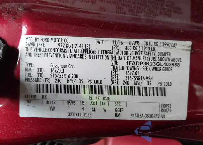 1FADP3K23GL403658: 43114791