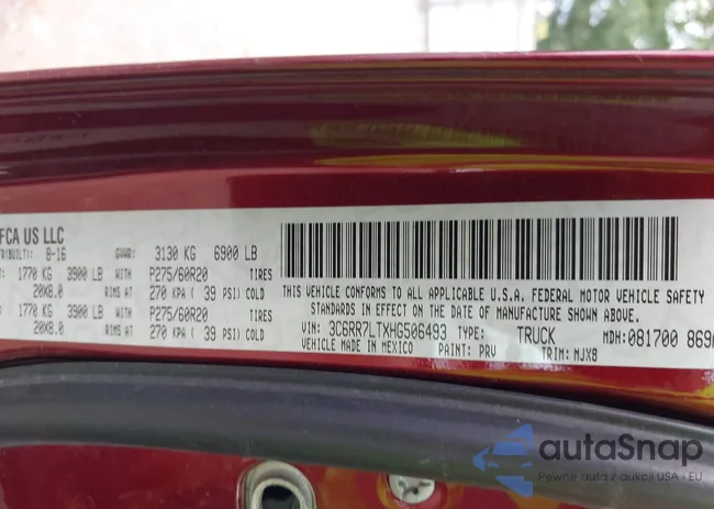 3C6RR7LTXHG506493: 43114825