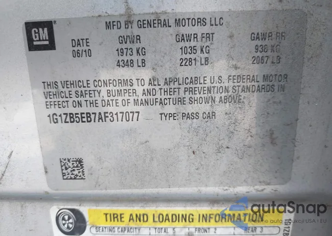 1G1ZB5EB7AF317077: 43114907