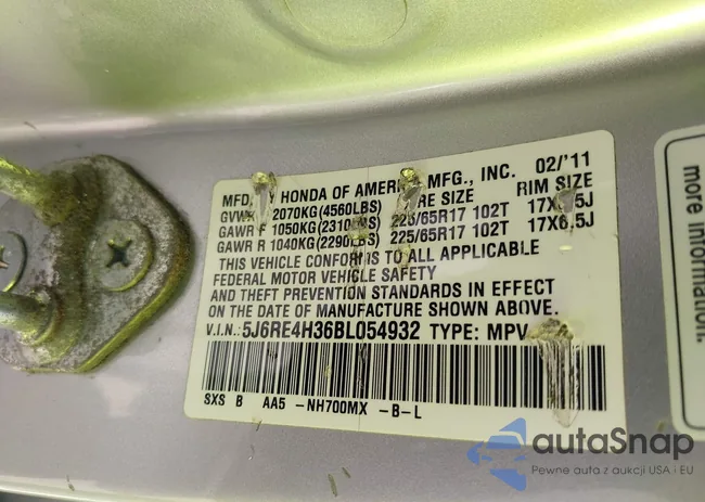 5J6RE4H36BL054932: 43114991