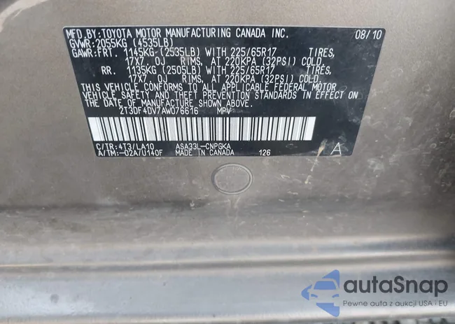 2T3DF4DV7AW076616: 43115058