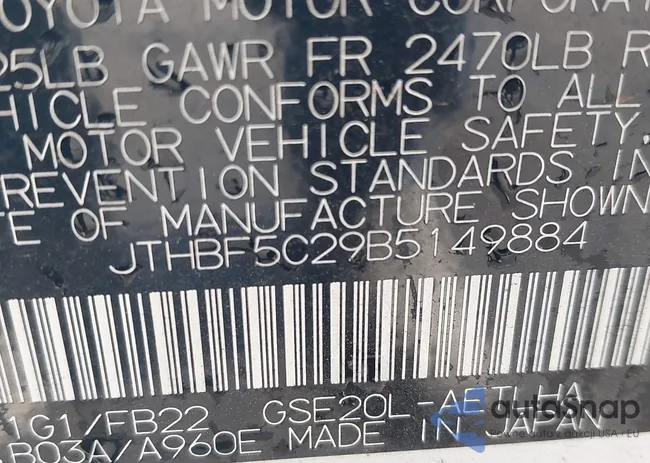 JTHBF5C29B5149884: 43116133