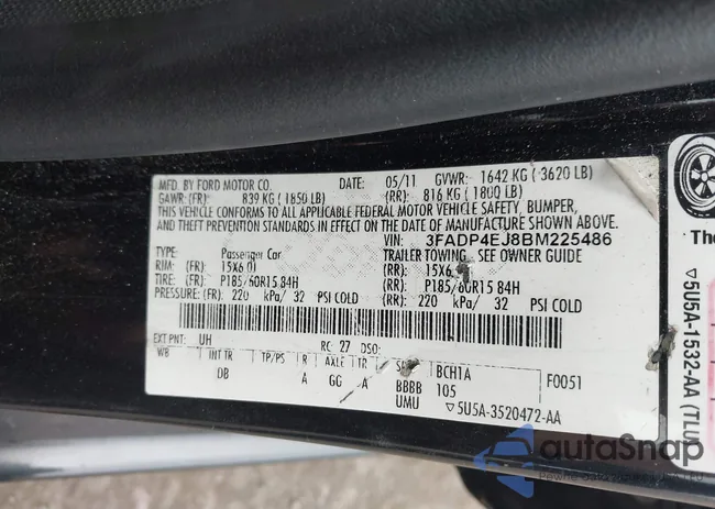 3FADP4EJ8BM225486: 43116141